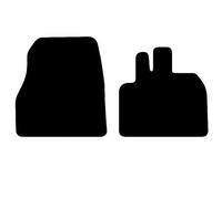 Carsio Carpet Car Mats For Mercedes Citan Van 2012+ 2 Piece Set Tailored Fit Floor Mat Complete Accessory Black Custom Fitted - All Weather, Anti-Slip Backing & Black Trim