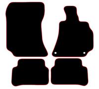 Carsio Carpet Car Mats For Mercedes CLS 2010 to 2018 Shooting Brake 4 Piece Set Tailored Fit Floor Mat Complete Accessory Black Custom Fitted - All Weather, Anti-Slip Backing & Red Trim