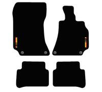 Carsio Carpet Car Mats For Mercedes E-Class 2013 to 2016 with logo Tailored Fit Floor Mat Complete Accessory Custom Fitted - All Weather, Anti-Slip Backing & Black Trim