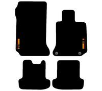 Carsio Carpet Car Mats For Mercedes E Class Coupe Manual with Made in Germany logo Tailored Fit Floor Mat Complete Accessory Custom Fitted - All Weather, Anti-Slip Backing & Black Trim