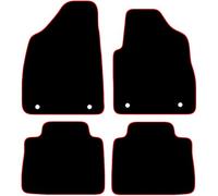 Carsio Carpet Car Mats For MG HS Automatic 2019 to 2023 (Carpet) Tailored Fit Floor Mat Set Complete Accessory Black Custom Fitted - All Weather, Anti-Slip Backing & Red Trim