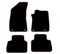 Carsio Carpet Car Mats For MG ZS EV 2021+ Onwards Tailored Fit Floor Mat Set Complete Accessory Black Custom Fitted - All Weather, Anti-Slip Backing & Red Trim