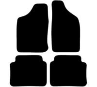 Carsio Carpet Car Mats For Nissan Navara Double Cab 2001-2005 Tailored Fit Floor Mat Set Complete Accessory Black Custom Fitted - All Weather, Anti-Slip Backing & Grey Trim