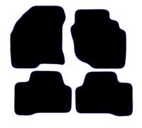 Carsio Carpet Car Mats For Nissan X Trail 2001 2007 4 Piece Set Tailored Fit Floor Mat Complete Accessory Black Custom Fitted - All Weather, Anti-Slip Backing & Blue Trim