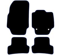 Carsio Carpet Car Mats For Renault Captur 2013 2018 4 Piece Set Tailored Fit Floor Mat Complete Accessory Black Custom Fitted - All Weather, Anti-Slip Backing & Blue Trim