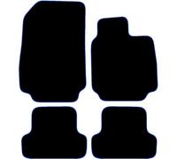 Carsio Carpet Car Mats For Renault Clio 2005 2009 Tailored Fit Floor Mat Complete Accessory Black Custom Fitted - All Weather, Anti-Slip Backing & Blue Trim