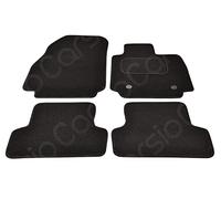 Carsio Carpet Car Mats For Renault Clio MK5 2013 onwards 4 Piece Set With 2 Clips Tailored Fit Floor Mat Complete Accessory Black Custom Fitted - All Weather, Anti-Slip Backing & Black Trim