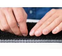 Carsio Carpet Car Mats For Renault Megane E-Tech 2022+ Onwards Tailored Fit Floor Mat Set Complete Accessory Black Custom Fitted - All Weather, Anti-Slip Backing & Grey Trim