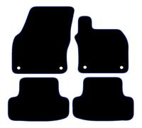 Carsio Carpet Car Mats For Seat Ateca 2016 Onwards 4 Piece Set Tailored Fit Floor Mat Complete Accessory Black Custom Fitted - All Weather, Anti-Slip Backing & Blue Trim