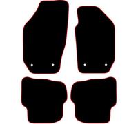 Carsio Carpet Car Mats For Seat Ibiza 2006 to 2008 4 Piece Set Tailored Fit Floor Mat Complete Accessory Black Custom Fitted - All Weather, Anti-Slip Backing & Red Trim