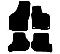 Carsio Carpet Car Mats For Skoda Octavia 08 13 4 Piece Set with 2 Clips Tailored Fit Floor Mat Complete Accessory Black Custom Fitted - All Weather, Anti-Slip Backing & Black Trim