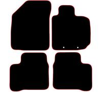 Carsio Carpet Car Mats For Suzuki Swift 2017+ Onwards Tailored Fit Floor Mat Set Complete Accessory Black Custom Fitted - All Weather, Anti-Slip Backing & Red Trim