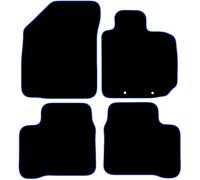 Carsio Carpet Car Mats For Suzuki Swift 2017+ Onwards Tailored Fit Floor Mat Set Complete Accessory Black Custom Fitted - All Weather, Anti-Slip Backing & Blue Trim