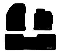 Carsio Carpet Car Mats For Toyota Corolla 2013 to 2019 1 Pc rear Tailored Fit Floor Mat Set Complete Accessory Black Custom Fitted - All Weather, Anti-Slip Backing & Black Trim