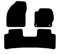 Carsio Carpet Car Mats For Toyota Prius 2012-2016 Taxi version Tailored Fit Floor Mat Set Complete Accessory Black Custom Fitted - All Weather, Anti-Slip Backing & Grey Trim