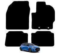 Carsio Carpet Car Mats For Toyota Yaris Hybrid 2020+ Tailored Fit Floor Mat Set Complete Accessory Black Custom Fitted - All Weather, Anti-Slip Backing & Black Trim