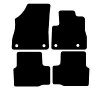 Carsio Carpet Car Mats For Vauxhall Astra 2015 onwards 4 Piece Set With 4 Clips Tailored Fit Floor Mat Complete Accessory Black Custom Fitted - All Weather, Anti-Slip Backing & Black Trim