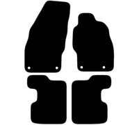 Carsio Carpet Car Mats For Vauxhall Corsa E 2014 onwards 4 Piece Set With 4 Clips Tailored Fit Floor Mat Complete Accessory Black Custom Fitted - All Weather, Anti-Slip Backing & Grey Trim