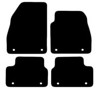 Carsio Carpet Car Mats For Vauxhall Insignia 2013 to 2017 4 Piece Set With 8 Clips Tailored Fit Floor Mat Complete Accessory Black Custom Fitted - All Weather, Anti-Slip Backing & Grey Trim