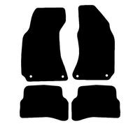 Carsio Carpet Car Mats For Volkswagen Passat B5 1996 to 2005 4 Piece Set with 4 Oval Clips Tailored Fit Floor Mat Complete Accessory Black Custom Fitted - All Weather, Anti-Slip Backing & Black Trim