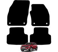 Carsio Carpet Car Mats For Volkswagen T-Cross 2019+ Onwards (Carpet) Tailored Fit Floor Mat Set Complete Accessory Black Custom Fitted - All Weather, Anti-Slip Backing & Black Trim
