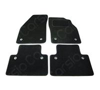 Carsio Carpet Car Mats For Volvo S40 V40 2004 2012 4 Piece Set With 8 Clips Tailored Fit Floor Mat Complete Accessory Black Custom Fitted - All Weather, Anti-Slip Backing & Black Trim