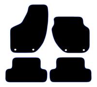 Carsio Carpet Car Mats For Volvo V40 Manual 2012+ Onwards Tailored Fit Floor Mat Set Complete Accessory Black Custom Fitted - All Weather, Anti-Slip Backing & Blue Trim