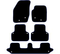 Carsio Carpet Car Mats For Volvo XC90 2003-2014 Tailored Fit Floor Mat Set Complete Accessory Black Custom Fitted - All Weather, Anti-Slip Backing & Blue