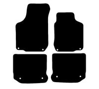 Carsio Carpet Car Mats For VW Beetle 2005 2011 4 Piece Set with 8 Clips Tailored Fit Floor Mat Complete Accessory Black Custom Fitted - All Weather, Anti-Slip Backing & Black Trim