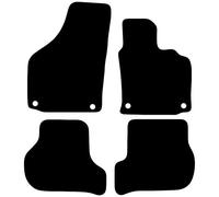 Carsio Carpet Car Mats For VW Golf MK5 2007 Onwards 4 Piece Set with 4 Clips Tailored Fit Floor Mat Complete Accessory Black Custom Fitted - All Weather, Anti-Slip Backing & Black Trim