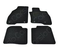 Carsio Carpet Car Mats For VW Golf MK5/Jetta 2004 2007 4 Piece Set with 4 Oval Clips Tailored Fit Floor Mat Complete Accessory Black Custom Fitted - All Weather, Anti-Slip Backing & Black Trim