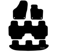 Carsio Carpet Car Mats For VW Sharan 2010+ Onwards 1 Pc rears Tailored Fit Floor Mat Set Complete Accessory Black Custom Fitted - All Weather, Anti-Slip Backing & Black Trim