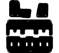 Carsio Carpet Van Cab Floor Mats For Ford Tourneo Custom Minibus L1 SWB Manual (full set) 2019+ Onwards set) Tailored Fit Mat Set Complete Accessory Black Custom Fitted - All Weather - Black Trim
