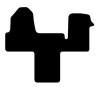 Carsio Carpet Van Cab Floor Mats For Renault Master Motorhome 2010+ Onwards Tailored Fit Mat Set Complete Accessory Black Custom Fitted - All Weather - Black Trim