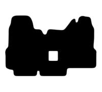 Carsio Carpet Van Cab Mats For Ford Transit 2000-2006 Tailored Fit Floor Mat Set Complete Accessory Black Custom Fitted - All Weather, Anti-Slip Backing & Grey Trim