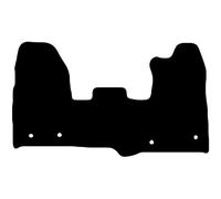 Carsio Carpet Van Cab Mats For Ford Transit Custom Van 2015-2018 (drivers side holes offset) Tailored Fit Floor Mat Set Complete Accessory Black Custom Fitted & Black Trim