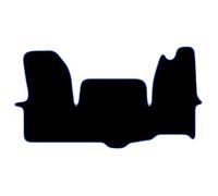 Carsio Carpet Van Cab Mats For Iveco Daily 2014+ Onwards Tailored Fit Floor Mat Set Complete Accessory Black Custom Fitted - All Weather, Anti-Slip Backing & Blue Trim