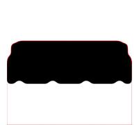 Carsio Carpet Van Cab Mats For Mercedes Vito 2015+ Dualiner Tailored Fit Floor Mat Set Complete Accessory Black Custom Fitted - All Weather, Anti-Slip Backing & Red Trim