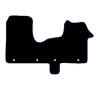 Carsio Carpet Van Cab Mats For Nissan NV300 Van 2016+ Onwards Tailored Fit Floor Mat Set Complete Accessory Black Custom Fitted - All Weather, Anti-Slip Backing & Blue Trim