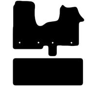 Carsio Carpet Van Cab Mats For Renault Trafic Crew Cab Van 2014-2022 Tailored Fit Floor Mat Set Complete Accessory Black Custom Fitted - All Weather, Anti-Slip Backing & Black Trim