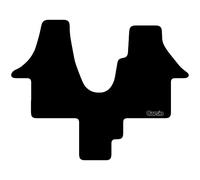 Carsio Carpet Van Cab Mats For Volkswagen T5/T6 Walkthrough Tailored Fit Floor Mat Set Complete Accessory Black Custom Fitted - All Weather, Anti-Slip Backing & Black Trim