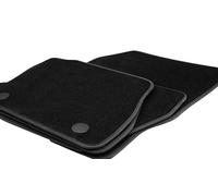 Carsio Luxury Plush Floor Boot/Liner Mat for Volkswagen Touareg 2018+ Onwards Tailored Black Carpet, Custom Fitted, All Weather, Anti-Slip Backing & Black Leather Trim