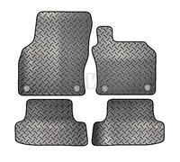 Carsio Rubber 4 Piece Car Mat Set For Audi A3 2012 to 2018 (8V) [with 4 Clips] Tailored Fit Floor Mat Complete Accessory Black Custom Fitted - All Weather & Heavy Duty, Anti-Slip Backing