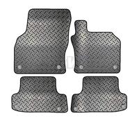 Carsio Rubber 4 Piece Car Mat Set For Audi A3 S3 RS3 5 Door 2016 to 2020 (8V) [with 8 Clips] Tailored Fit Floor Mat Complete Accessory Black Custom Fitted - All Weather & Heavy Duty, Anti-Slip