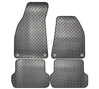 Carsio Rubber 4 Piece Car Mat Set For Audi A4 B6 B7 2000-2008 [with 4 Clips] Tailored Fit Floor Mat Complete Accessory Black Custom Fitted - All Weather & Heavy Duty, Anti-Slip Backing