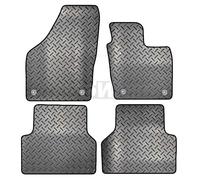 Carsio Rubber 4 Piece Car Mat Set For Audi Q3 2011 to 2018 [with 4 Clips] Tailored Fit Floor Mat Complete Accessory Black Custom Fitted - All Weather & Heavy Duty, Anti-Slip Backing