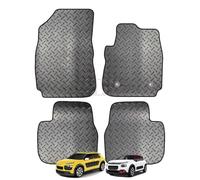 Carsio Rubber 4 Piece Car Mat Set For Citroen C4 Cactus 2014 to 2020 with [2 Clips] Tailored Fit Floor Mat Complete Accessory Black Custom Fitted - All Weather & Heavy Duty, Anti-Slip Backing