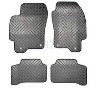 Carsio Rubber 4 Piece Car Mat Set For Jaguar X Type 2001 to 2009 with [4 Clips] Tailored Fit Floor Mat Complete Accessory Black Custom Fitted - All Weather & Heavy Duty, Anti-Slip Backing