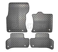Carsio Rubber 4 Piece Car Mat Set For Jaguar XE 2015+ Onwards with [8 Clips] Tailored Fit Floor Mat Complete Accessory Black Custom Fitted - All Weather & Heavy Duty, Anti-Slip Backing