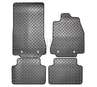 Carsio Rubber 4 Piece Car Mat Set For Jaguar XF 2008-2014 (Rubber) with [4 Clips] Tailored Fit Floor Mat Complete Accessory Black Custom Fitted - All Weather & Heavy Duty, Anti-Slip Backing